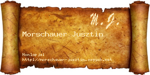 Morschauer Jusztin névjegykártya